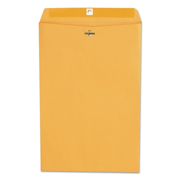 Kraft Clasp Envelope, #98, Square Flap, Clasp/gummed Closure, 10 X 15, Brown Kraft, 100/box | Bundle of 5 Boxes