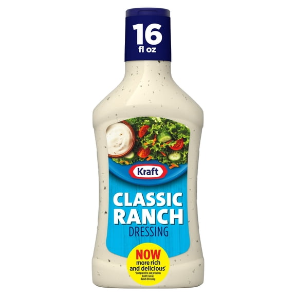 Kraft Classic Ranch Dressing, 16 fl oz Bottle(2 Packs)