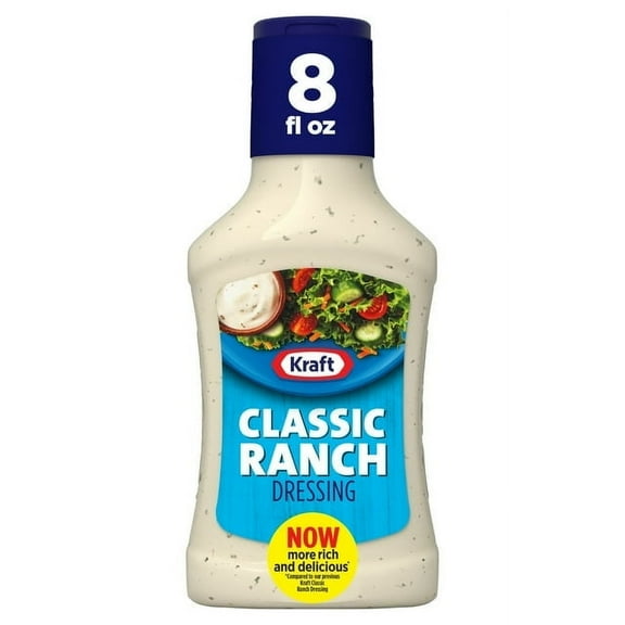 Kraft Classic Ranch Dressing 8 fl oz Bottle (Pack of 6)