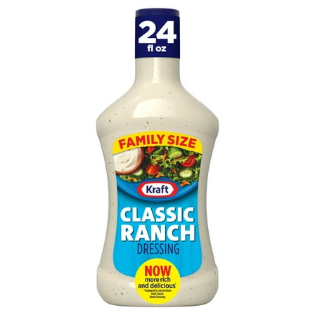 Kraft Classic Ranch Dressing Family Size, 24 fl oz Bottle