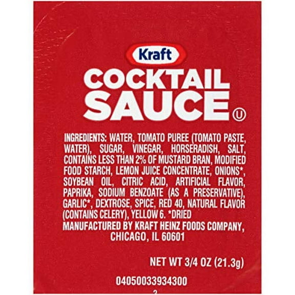 Kraft Cocktail Sauce Single Serve Packet (0.75 oz Packet, Pack of 200)