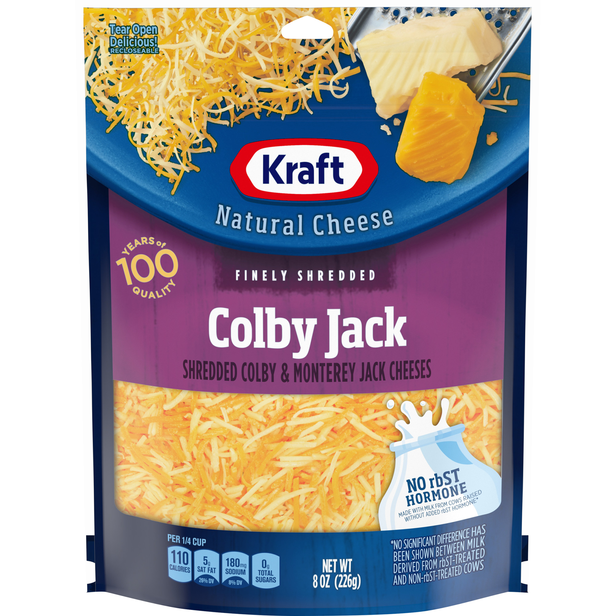 Great Value Finely Shredded Colby Jack Cheese, 8 oz