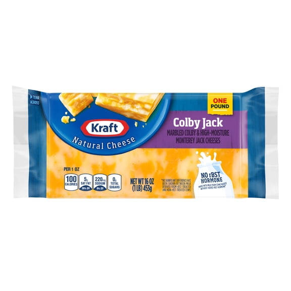 Kraft Natural Colby Jack Cheese, 16 oz Block