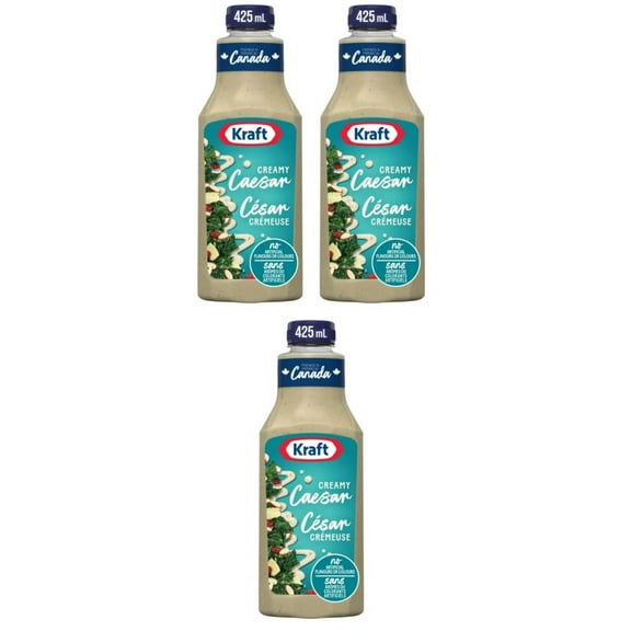 Kraft Creamy Caesar Salad Dressing, 425ml (3 Pack)