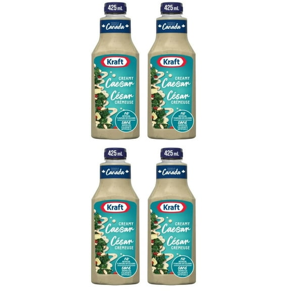 Kraft Creamy Caesar Salad Dressing, 425ml (4 Pack)