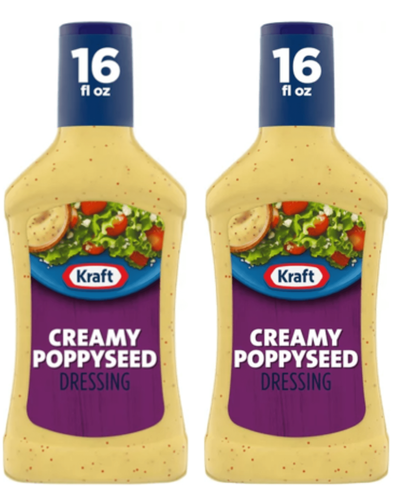 Kraft Creamy Poppyseed Salad Dressing, 16 fl oz Bottle - Pack of 2 ...