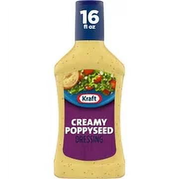 Kraft Creamy Poppyseed Salad Dressing, 16 fl oz Bottle (Pack of 48)
