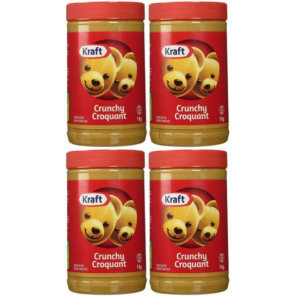 Kraft Crunchy Peanut Butter, 1kg (4 Pack)