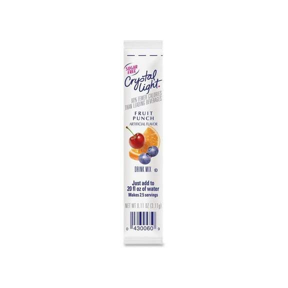 Crystal Light, KRF00006, On-The-Go Fruit Punch Mix Sticks, 30 / Box