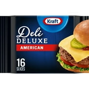Kraft Deli Deluxe American Cheese Slices, 16 Ct Pk