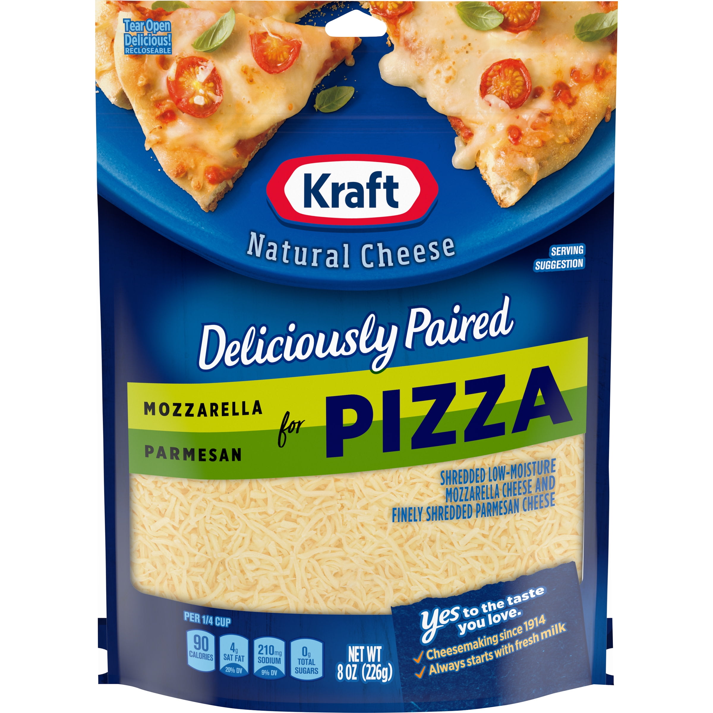 Kraft Deliciously Paired Mozzarella & Parmesan Shredded Cheese for