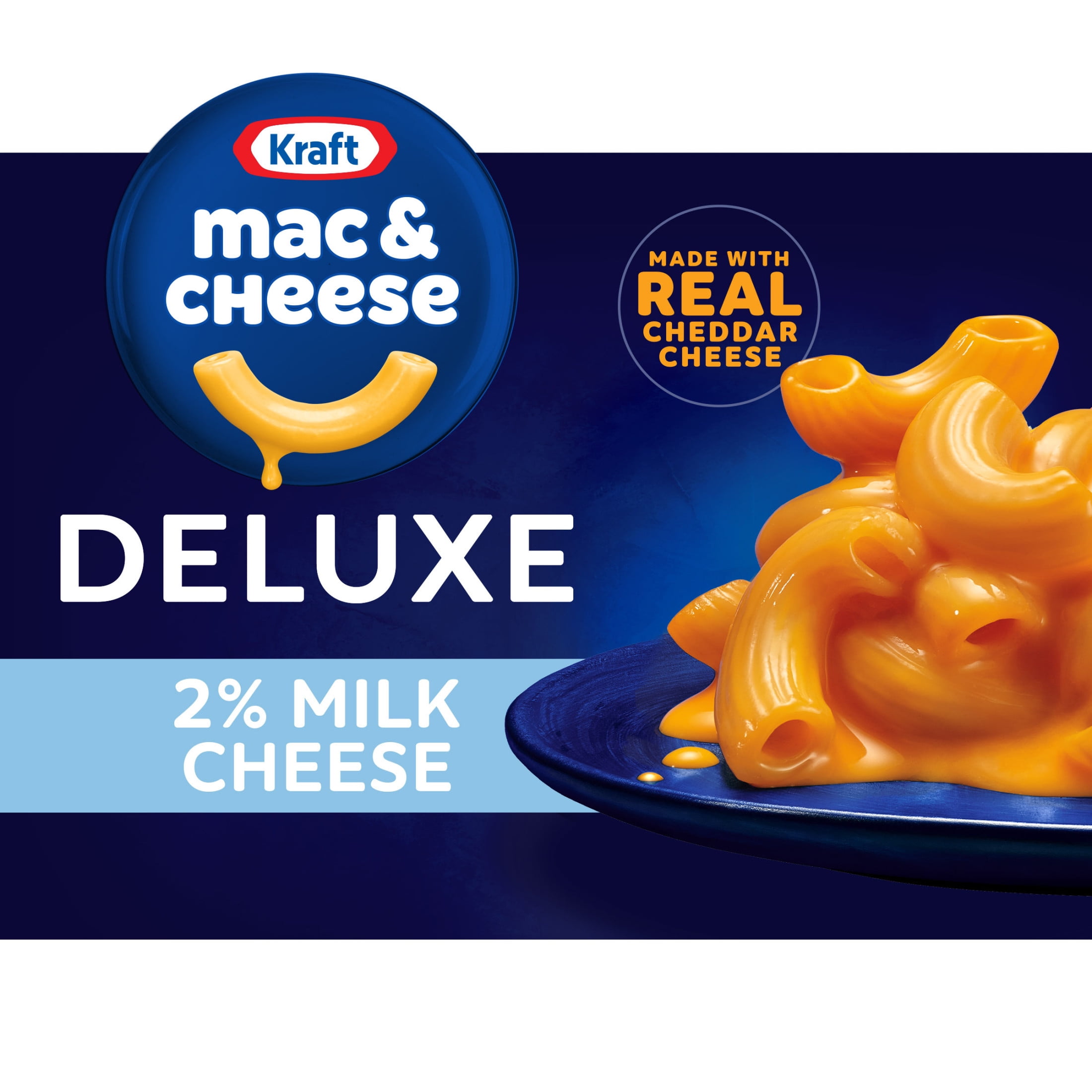 Kraft Deluxe Mac N Cheese Macaroni and Cheese Dinner with 2% Milk Cheese,  14 oz Box