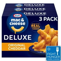 Kraft Deluxe Original Cheddar Mac N Cheese Macaroni and Cheese Dinner, 3 ct Pack, 14 oz Boxes