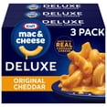 thumbnail image 1 of Kraft Deluxe Mac and Cheese, 3 Boxes, for Easy Dinner or Dinner Sides, Original Cheddar Flavor, No Artificial Flavors or Dyes, 14 oz, 1 of 19