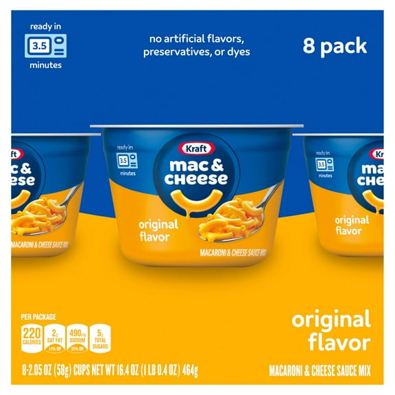 Kraft Easy Mac & Cheese 8pk Original Cups 16.4 oz