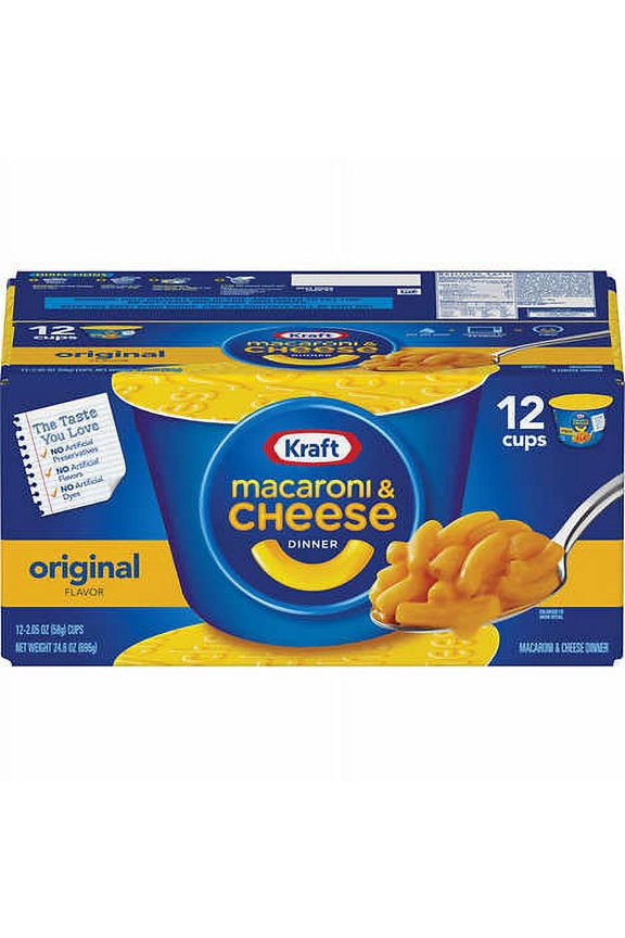 Easy Mac Macaroni & Cheese Micro Cups 2.05 oz, 12-count
