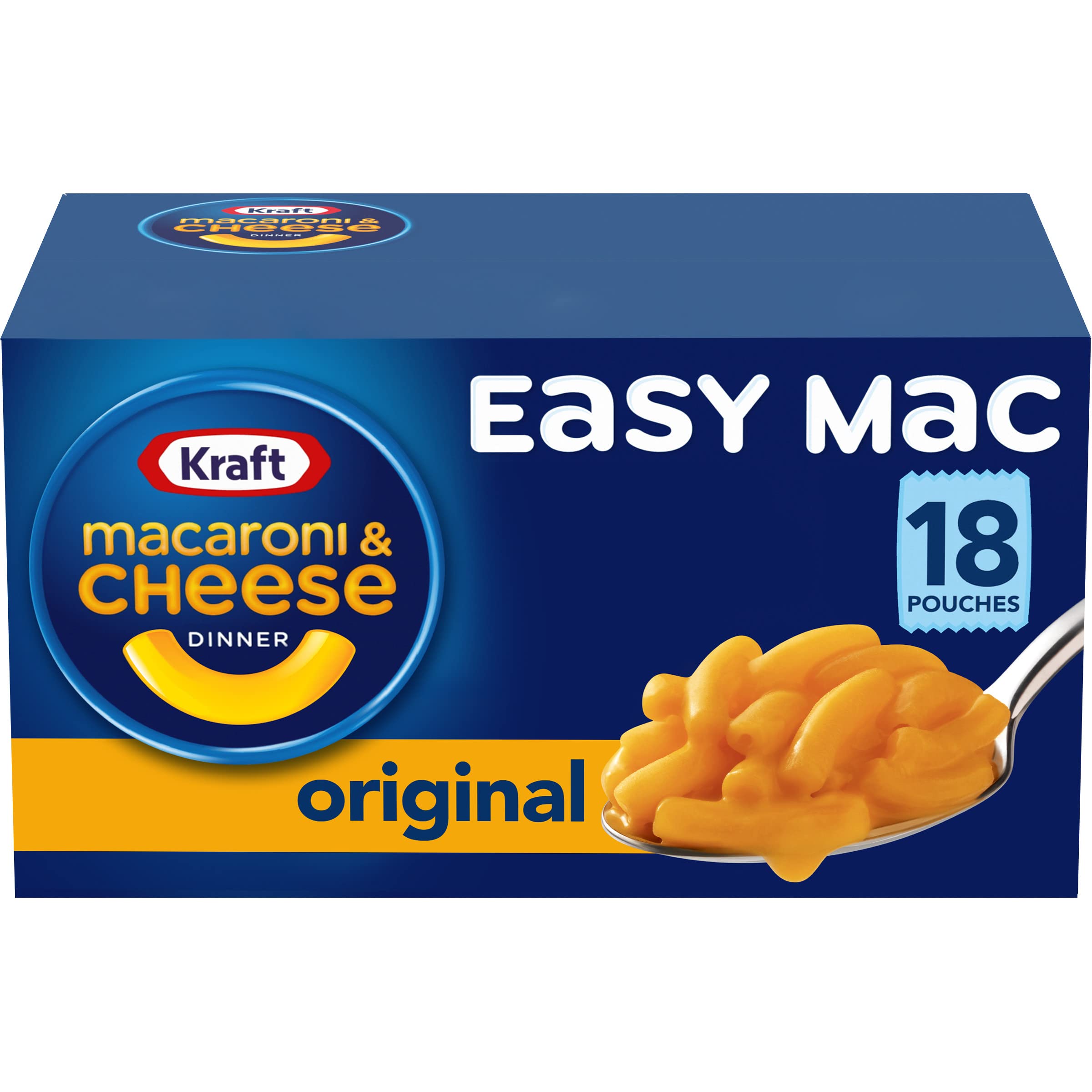 Kraft Easy Mac Original Flavor Macaroni And Cheese Meal (18 Pouches