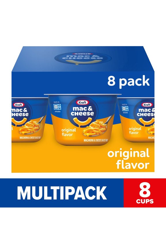 Easy Mac Original Mac & Cheese Microwaveable Single Serve Cup, 8 Count, 4.1 oz