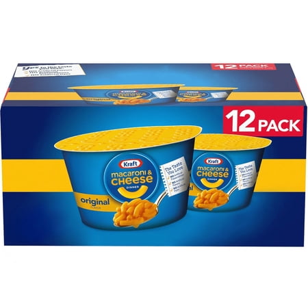 Kraft Easy Mac Original Macaroni & Cheese Microwavable Dinner, 2.05 oz 12pk
