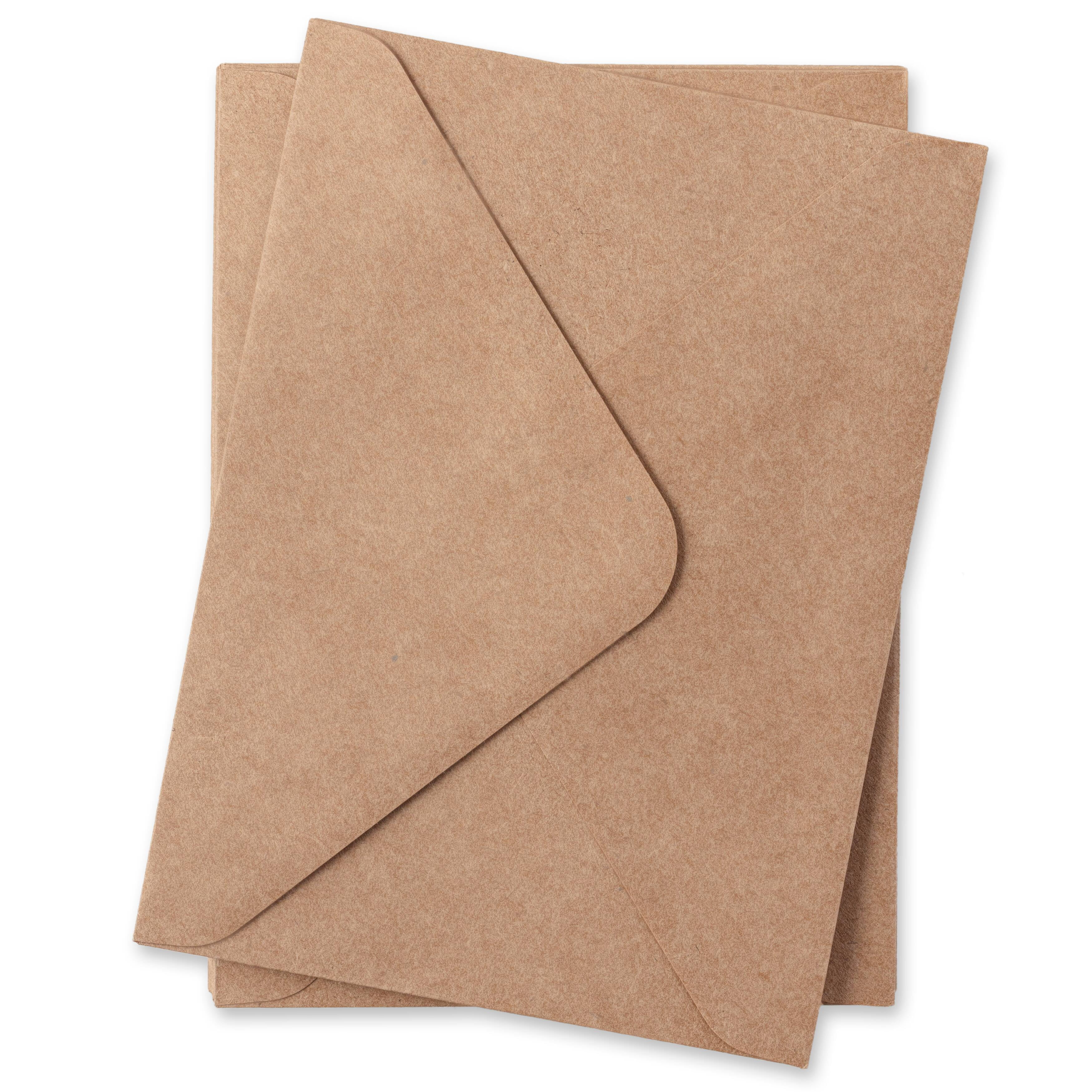 Natural Kraft Paper Envelopes Value Pack - 50ct, 5.25" x 7.25"