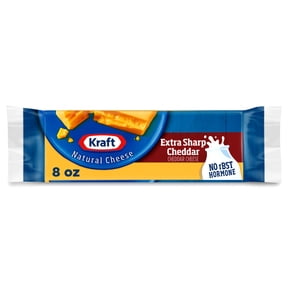Kraft Natural Extra Sharp Cheddar Cheese, 8 oz Block