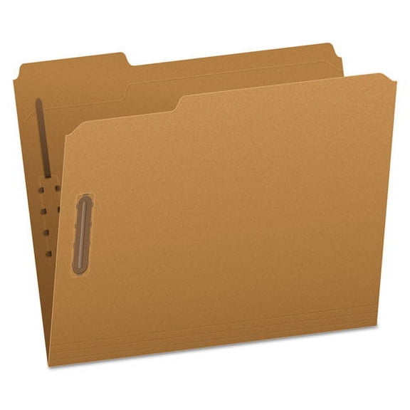 Kraft Fastener Folders, 1/3-Cut Tabs: Assorted, 2 Fasteners, Letter Size, Kraft Exterior, 50/Box | Bundle of 2 Boxes