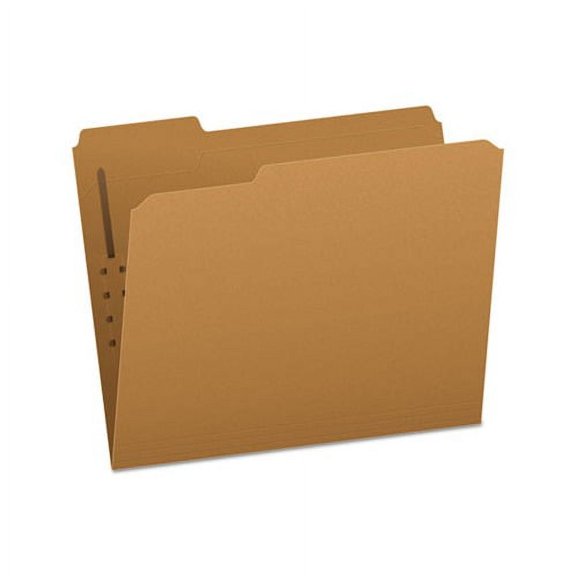 Kraft Folders with One Fastener 1/3-Cut Tabs, Letter Size, Kraft, 50/Box