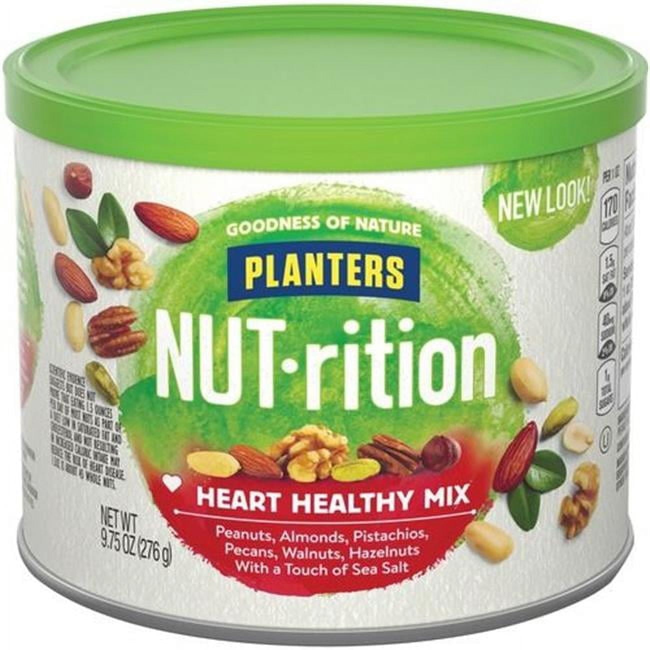 Kraft Foods  Planters Heart Healthy Mix- Assorted Nuts- 9.75oz.- Green