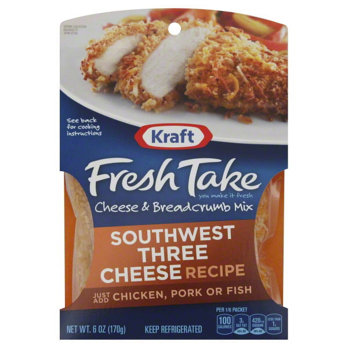 Kraft Fresh Take Southwest Three Cheese Recipe Cheese & Breadcrumb Mix