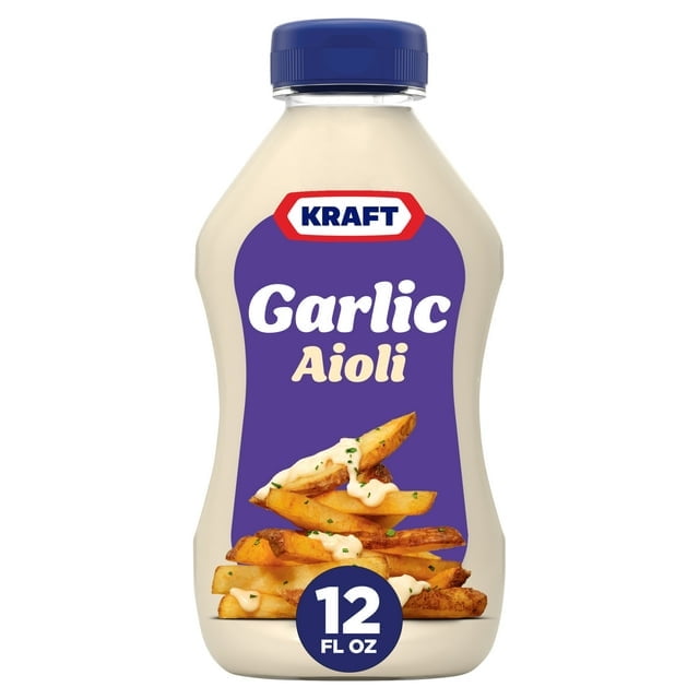 Kraft Garlic Aioli 12 fl oz Bottle (Pack of 4)