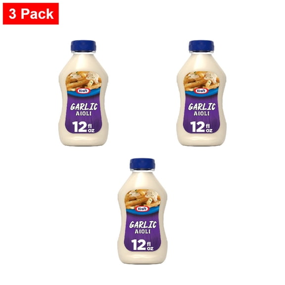 Kraft Garlic Aioli 12 fo - 3 Pack