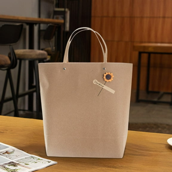 Kraft Gift Bags for Gifts with Dried Flower Decor, Reusable Eco-Friendly Packaging, Assorted Sizes for Holiday Birthday Gift Packaging, Brown Storage Box