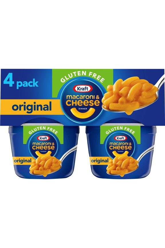 Gluten Free Original Mac and Cheese Cups Easy Microwaveable Dinner (Pack of 12)