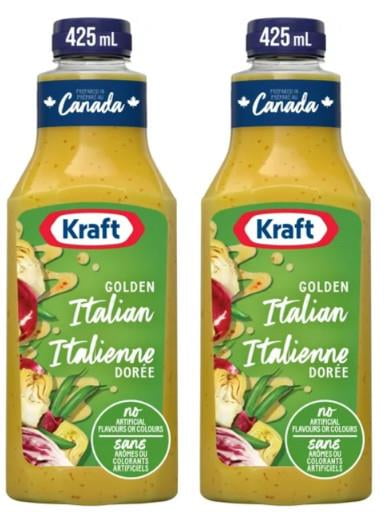 Kraft Golden Italian Salad Dressing, 425ml (2 Pack)