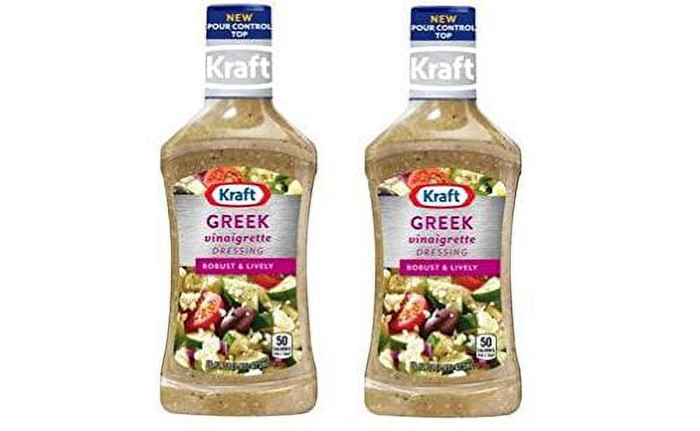 Kraft Greek Vinaigrette Dressing (Pack Of 2) 16 Oz Bottles