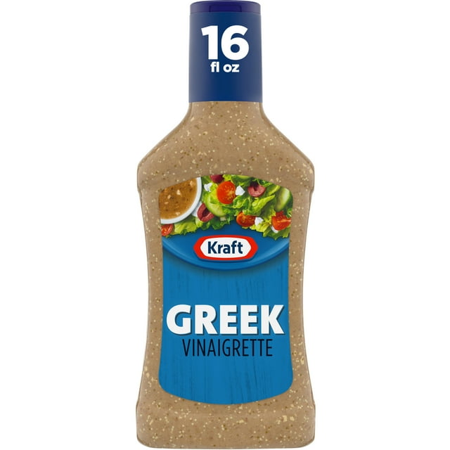Kraft Greek Vinaigrette Salad Dressing, 16 fl oz Bottle
