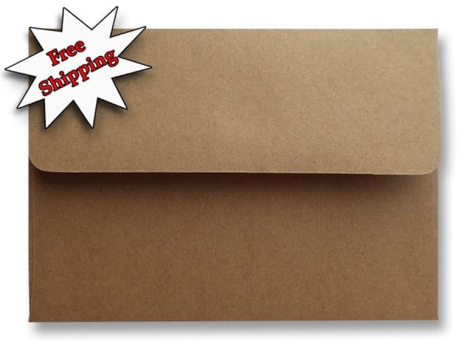 Kraft Paper Invitation Envelopes 4x6 for Wedding, Baby Shower, A6 V-Flap  Brown Envelopes for Thank You Cards (50 Pack)