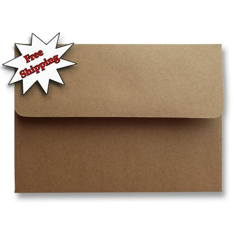 A7 Brown Kraft Paper Invitation 5 x 7 Envelopes - 50 Pack,Self