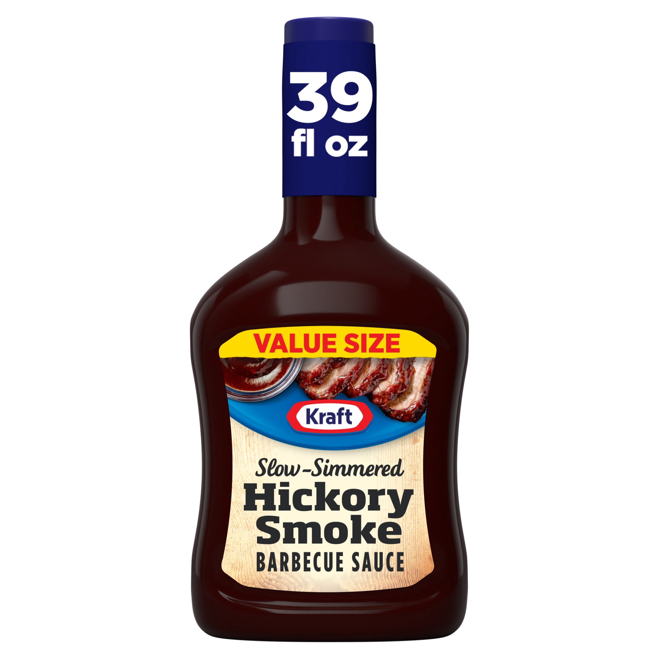 Kraft Hickory Smoke Slow-Simmered Barbecue Sauce Value Size, 39 oz Bottle
