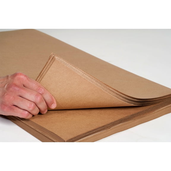 Kraft Indented Wrapping Paper Rolls, 36" x 300' Interleaving, Void Fill, Recyclable
