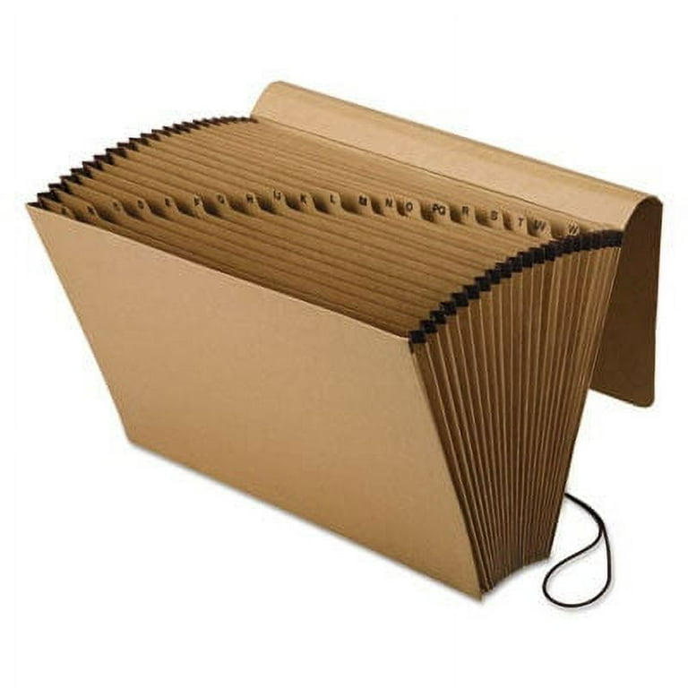 Kraft Indexed Expanding File, 21 Sections, Elastic Cord Closure, 1/21-Cut Tabs, Legal Size, Brown Kraft Indexed Expanding File, 21 Sections, Elastic Cord Closure, 1/21-Cut Tabs, Legal Size, Brown
