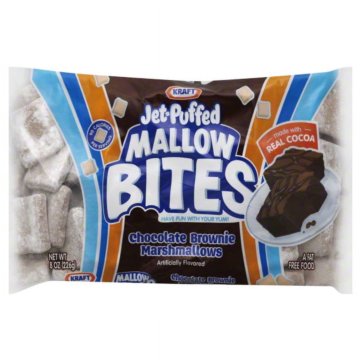 Kraft JetPuffed Mallow Bites Chocolate Brownie Marshmallows 8 oz. Bag