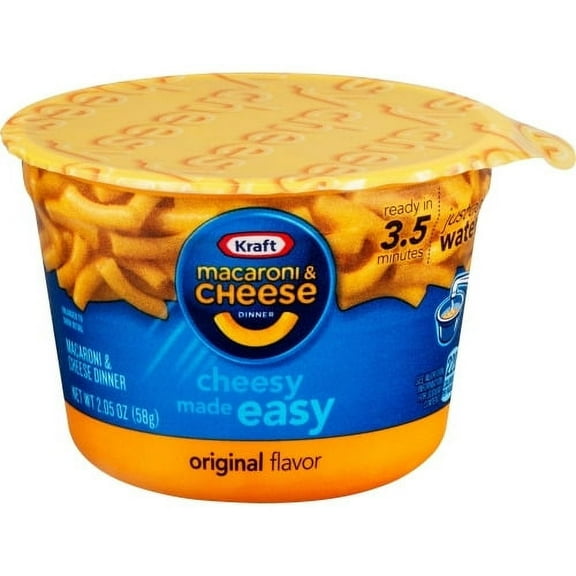 10 Pack, Kraft Original Macaroni & Cheese Easy Microwavable Dinner, 2.05 oz Cups