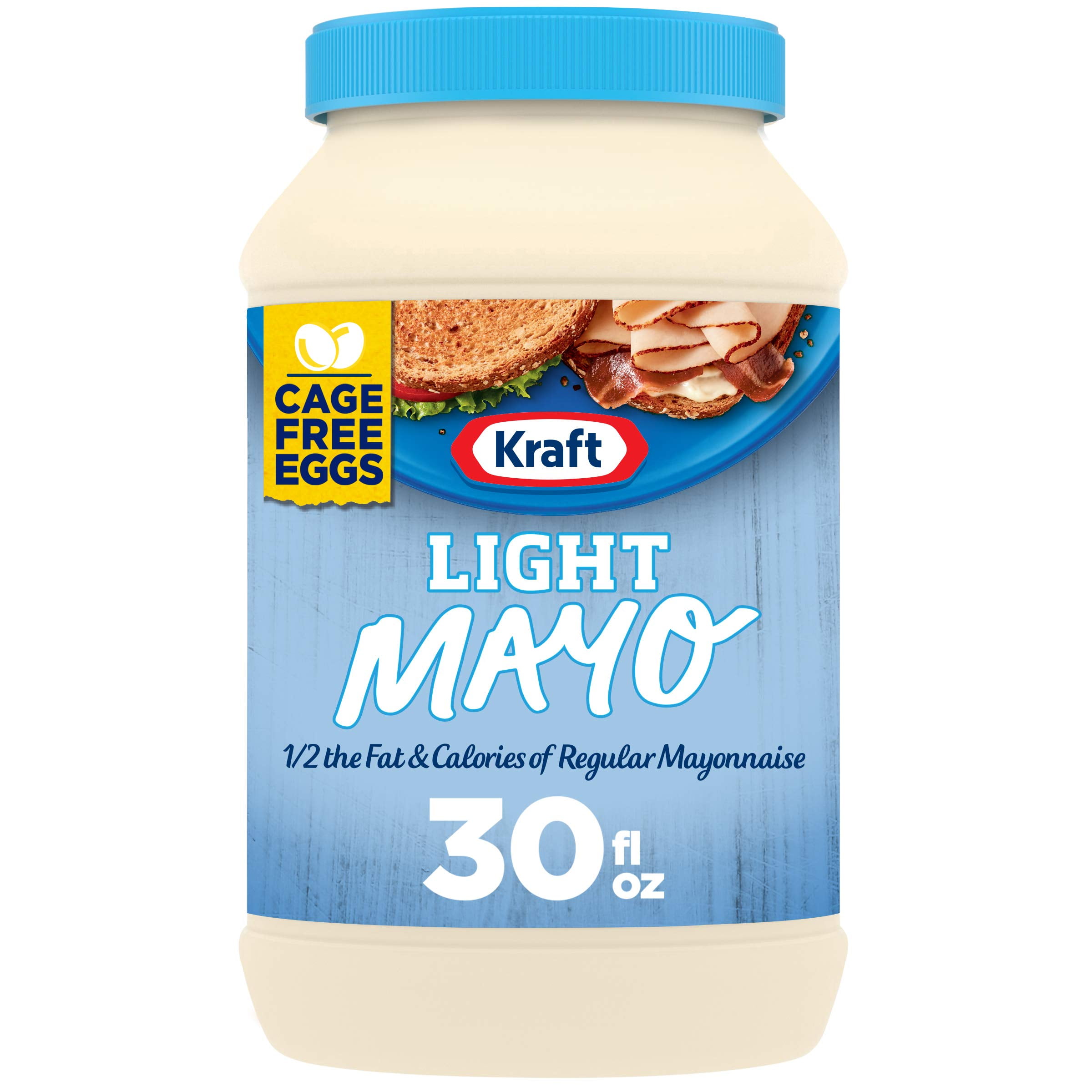 Kraft Light Mayo, 30 fl oz Jar (Pack of 8)
