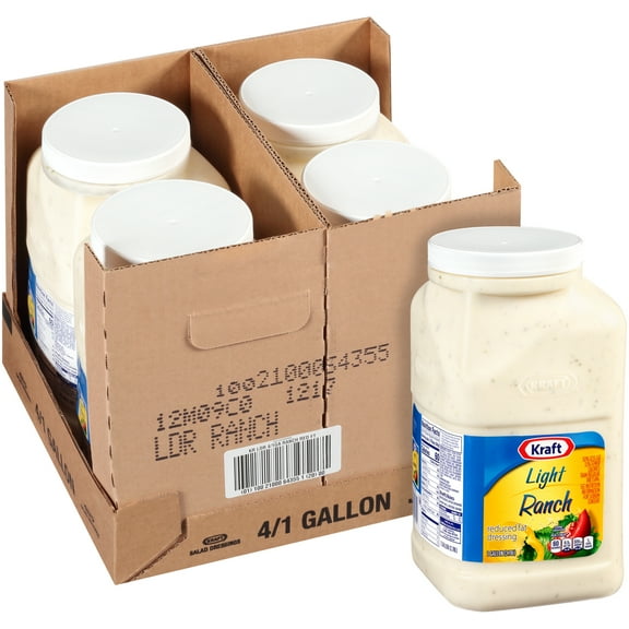 Kraft Light Ranch Salad Dressing, 4 ct Casepack, 1 gal Jugs