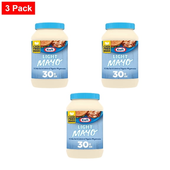 Kraft Light Reduced Fat Mayo 30 fo - 3 Pack