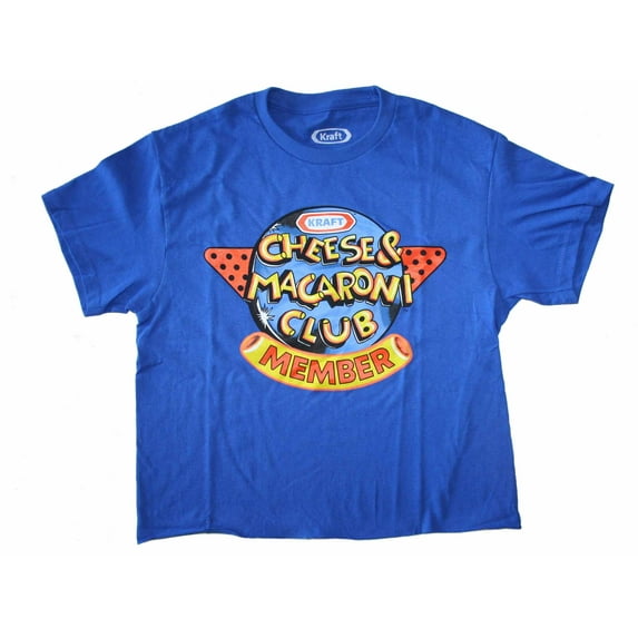 Kraft Mac & Cheese Juniors Blue Cropped T-Shirt (Xsmall)