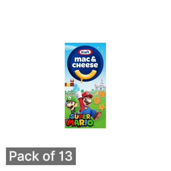 Kraft Mac & Cheese, Super Mario Shapes 5.5 oz Box (Pack of 13)