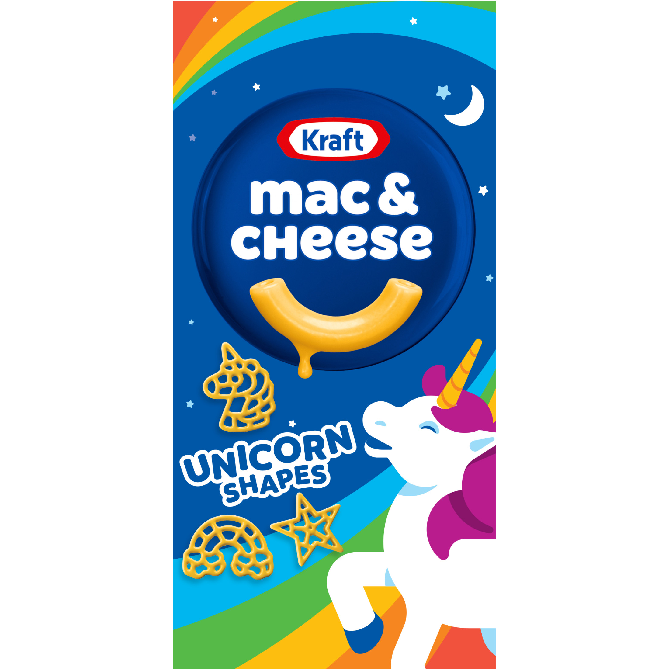 Kraft Mac N Cheese Macaroni and Cheese Dinner with Unicorn Pasta Shapes, 5.5 oz Box - image 1 of 15