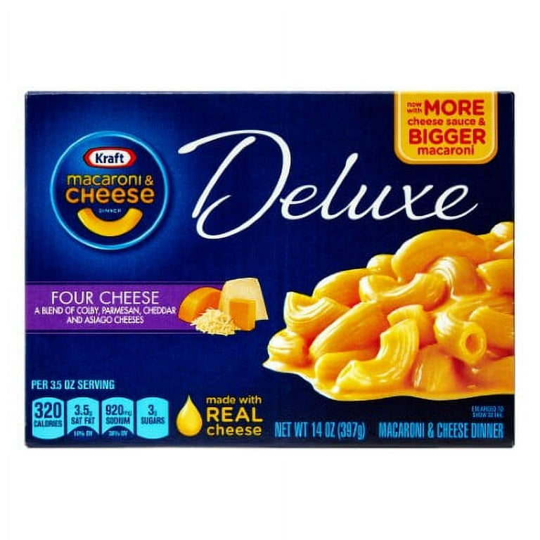macaroni Kraft Macaroni & Cheese Deluxe Four Cheese - Walmart.com